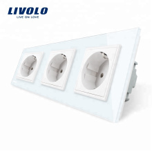 Livolo Manufactory EU Toma de corriente de pared triple estándar VL-C7C3EU-11